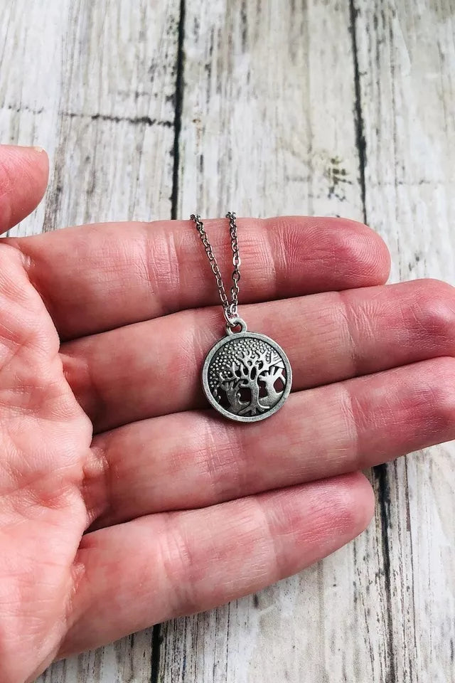 925 Sterling Silver Dark Forest Trees Pendant Handmade Exquisite Pendant